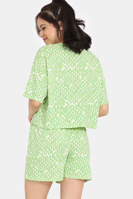 Rosaline Slangsync Knit Poly Shorts Set -Transparent Yellow — image 3
